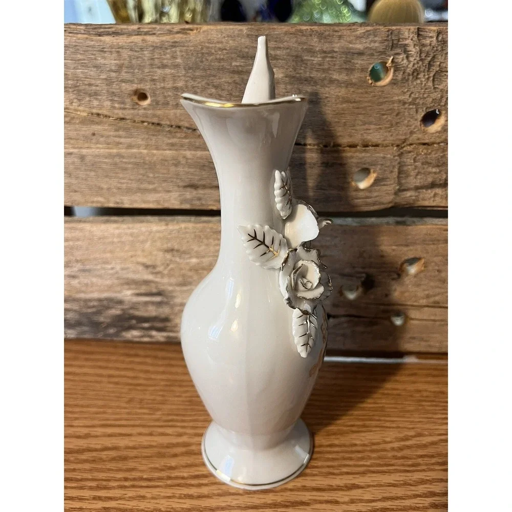 Norcrest Porcelain Fine China 50th ‎ Anniversary one Handle Bud Vase 6-1/2
